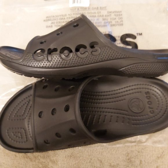CROC Unisex New 9M /11W - Black Baya Slide -PAYPAL PAYMENT ONLY!! - Picture 4 of 6